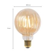 E27 3,8W LED-pære G95, 2700K, 340lm, riller amber