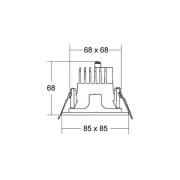 BRUMBERG Apollo Micro, glat, kantet, 4.000 K, hvid