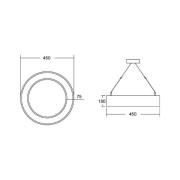 BRUMBERG Biro Circle Ring10 direkte DALI Ø 45cm sølv 3000K