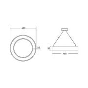 BRUMBERG Biro Circle Ring 3,5 direkte Ø 45 cm DALI CCT sølv