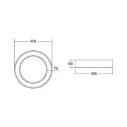 BRUMBERG Biro Circle Ring Ceiling, Ø 60cm, DALI, sølv, 830