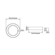 BRUMBERG Biro Circle Ring Ceiling 25W Ø60 cm on/off sølv 830