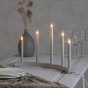 Accent lysestage, 5 lyskilder, lysegrå