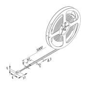 LED-strip Basic-Tape S, IP54, 3.000K, længde 500 cm