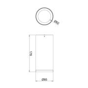 LED-downlight til overflademontering Lucea 15 W sort