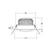 BRUMBERG Kerby-R LED-indbygningsspot, 3.000 K sort