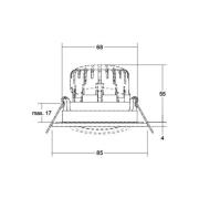 BRUMBERG BB23 indbyg. IP65 RC driver rund sort