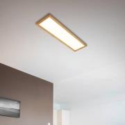 Quitani Aurinor LED-panel, naturligt egetræ, 125 cm