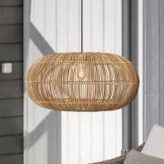 PR Home Zuri udendørs pendel, rattan, Ø 61 cm, stikprop