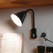 Paulmann Junus stiklampe med fleksibel arm, sort