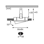 Paulmann Nova Plus LED-spot, 3 stk, kantet, alu