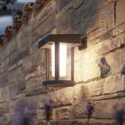 Philips solcelle-væglampe Camill, sort/hvid, Ø 14 cm