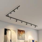 Lindby 1 lyskilde skinnesystem Linaro, GU10, 10 lyskilder sort