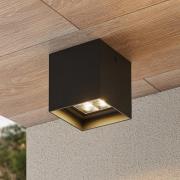 Lindby Eveta LED-loftlampe, 10 cm, antracit, aluminium, IP65