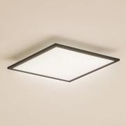 Lindby LED-panel Enhife, sort, 39,5x39,5 cm