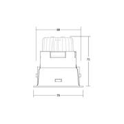 BRUMBERG Binato DALI downlight tilslutningsboks 2.700 K sort