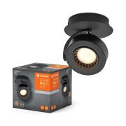 LEDVANCE Venus LED-vægspot, 3.000 K, afbryder, sort