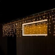 LED lysgardin ice rain amber transp. 10m