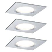 Paulmann Coin Slim LED-spot 3stk kantet alu