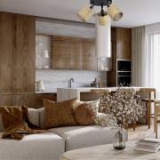 Loftlampe Adeline, 3 lyskilder, jute, rund, Ø 45 cm