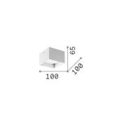 Ideal Lux downlight Spike Square, hvid, aluminium, 10 x 10 cm