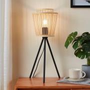 Hykeham bordlampe, højde 57 cm, natur/sort, bambus