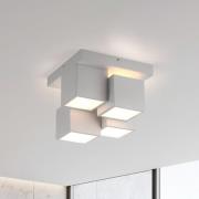 JUST LIGHT. Loftlampe Tetris, jern, 3.000 K, hvid