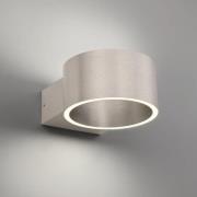 PURE LED-væglampe Clipse, aluminium, aluminium, Ø 15 cm