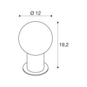 SLV Varyt bordlampe, krom, aluminium, højde 19,2 cm