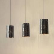 Lindby hængelampe Aralena, sort/guld, 3 lyskilder, længde 93 cm