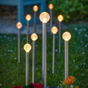 LED-solcelle-jordspyd GlowBall, 10 stk. sæt, 44 cm, IP44