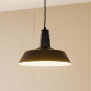 Lindby hængelampe Laylan, sort/hvid, Ø 36 cm, metal