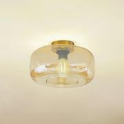 Lindby loftlampe Hildur, Ø 28,5 cm, ravfarvet, glas