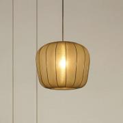 Lindby hængelampe Helin, sort, Ø 35 cm, stof