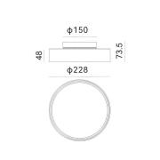Molto Luce LED-udendørs loftlampe Nona, Ø 22,8 cm, antracit