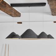 LOOM DESIGN LED-hængelampe Panorama sort/grå filt 106 cm