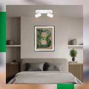 Loftlampe Isil A, hvid, 2 lyskilder, metal, drejelig