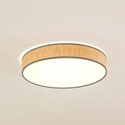 Lindby loftlampe Jutis, beige, tang, Ø 50 cm