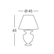 Kolarz Anfora bordlampe, cremefarvet, højde 65 cm, glas