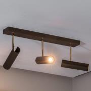 Axion loftlampe, 3 lyskilder, titanfarvet, aflang, stål