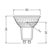 OSRAM LED-pære PAR16 reflektor GU10 3,3W 100° 4,000K