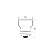 OSRAM LED-pære Star Flat E27 3,5W 4.000K udskiftelig ring