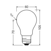 OSRAM LED-pære mat E27 3,8W 4000K 806lm dæmpbar