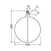 OSRAM LED Vintage Big Globe E27 4,8W 818 Filament brun dæmpbar