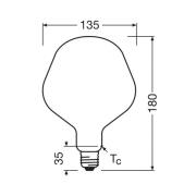 OSRAM LED Vintage 1906 Big Apple E27 7,3W 2700K mat dæmpbar