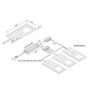 Eco-Pad F LED-underskabsbelysning sæt m 3, 4.000 K