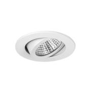 BRUMBERG LED indbygningsspot Seven-R, 2.700 K, hvid mat, aluminium