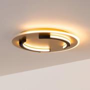 LED-loftlampe Andreas, rund, Ø 40 cm, guld mat