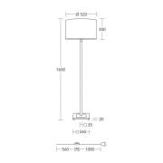 HerzBlut gulvlampe Titos, træ, hvid, 160 cm høj, E27