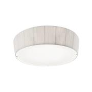 Bover LED-loftlampe Plafonet, Ø 60 cm, hvid, aluminium/stof